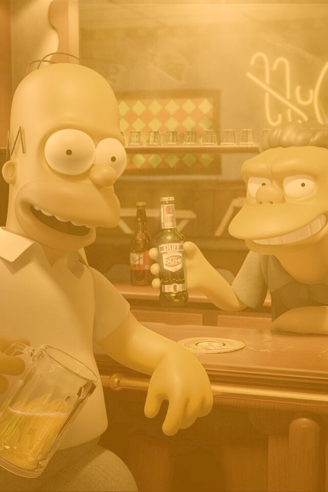 Симпсоны в баре обои