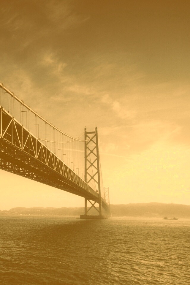 Мост Akashi Kaikyo в Японии обои