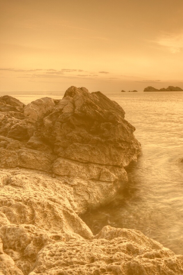 Закат на море обои