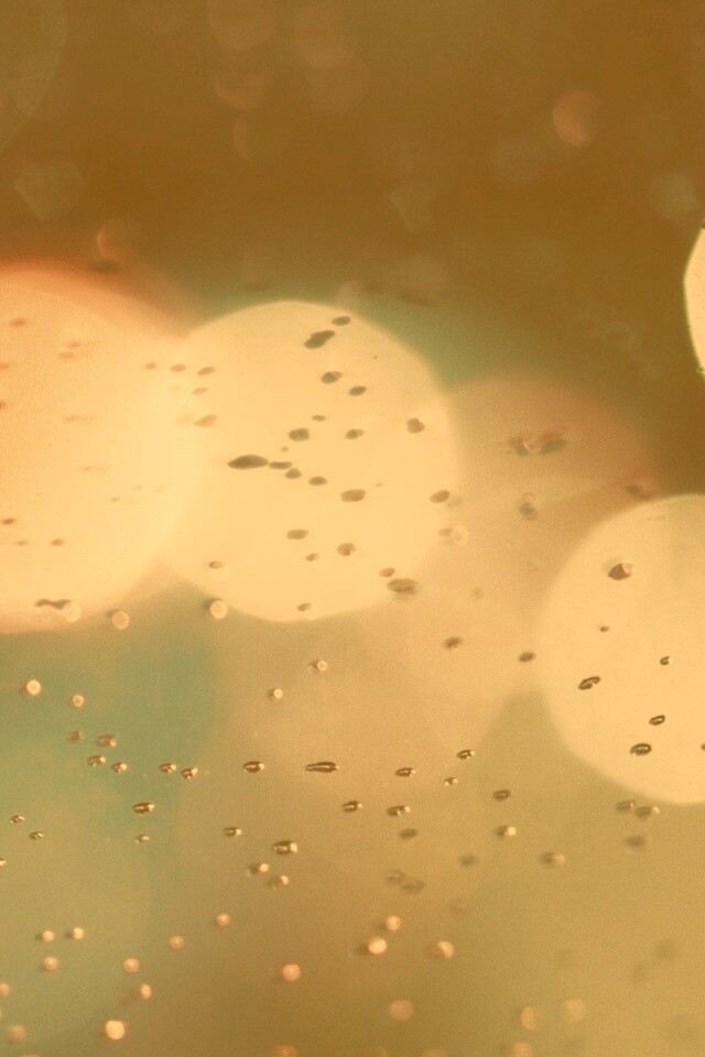 Огни, стекло и капли обои