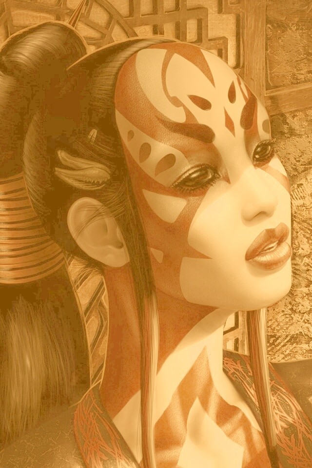 Девушка и богомол обои