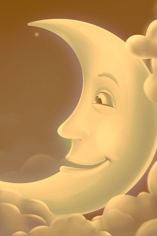 Мультяшный месяц обои