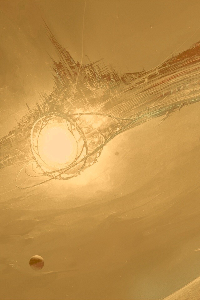 Зловещая космическая станция обои