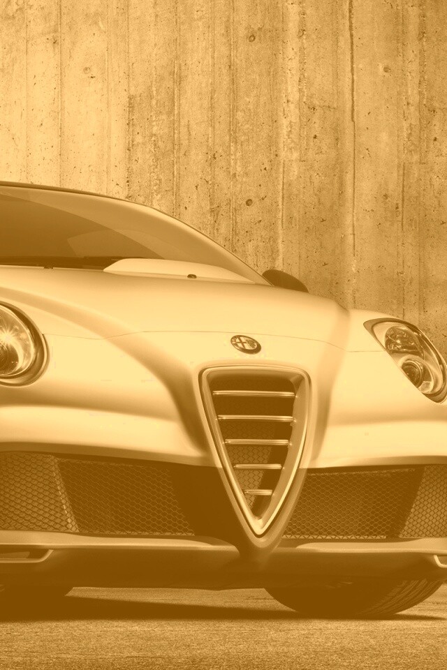 Alfa-Romeo вид спереди обои