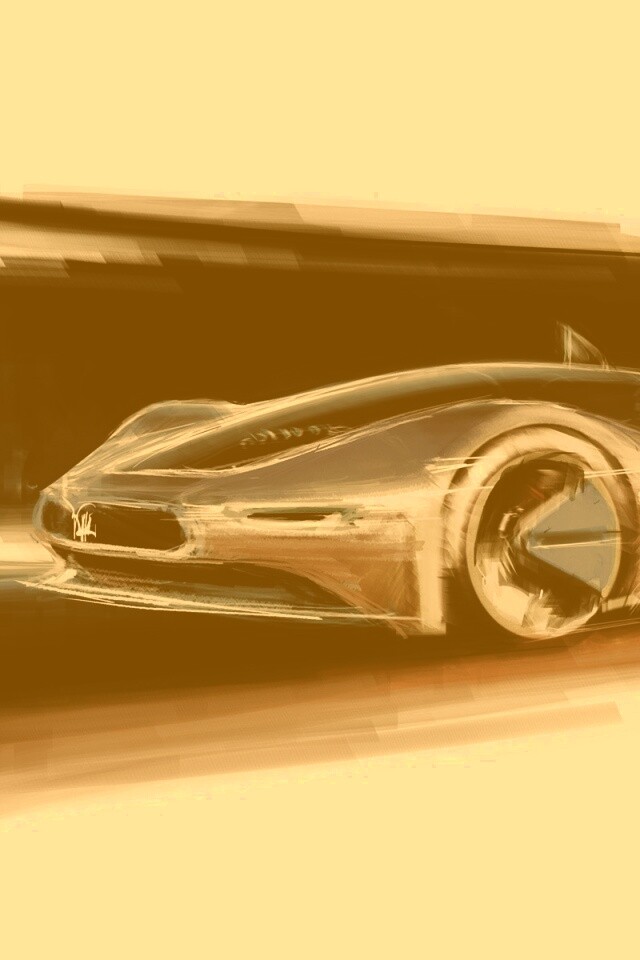 Эскиз Мазерати Birdcage обои