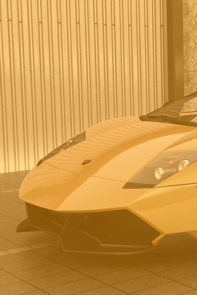 Жёлтый Ламборджини обои