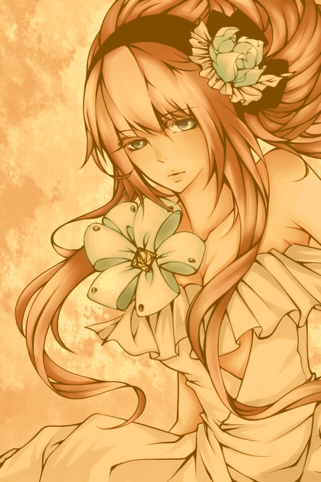 Розововолосый вокалоид обои