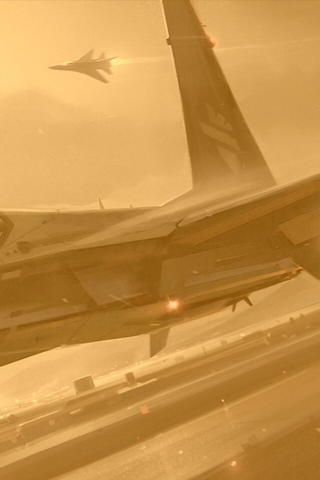 Истребитель на взлете обои