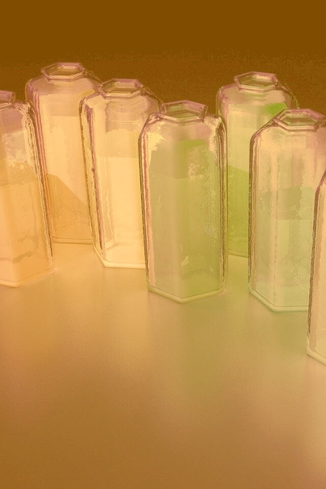 Баночки с цветными жидкостями обои