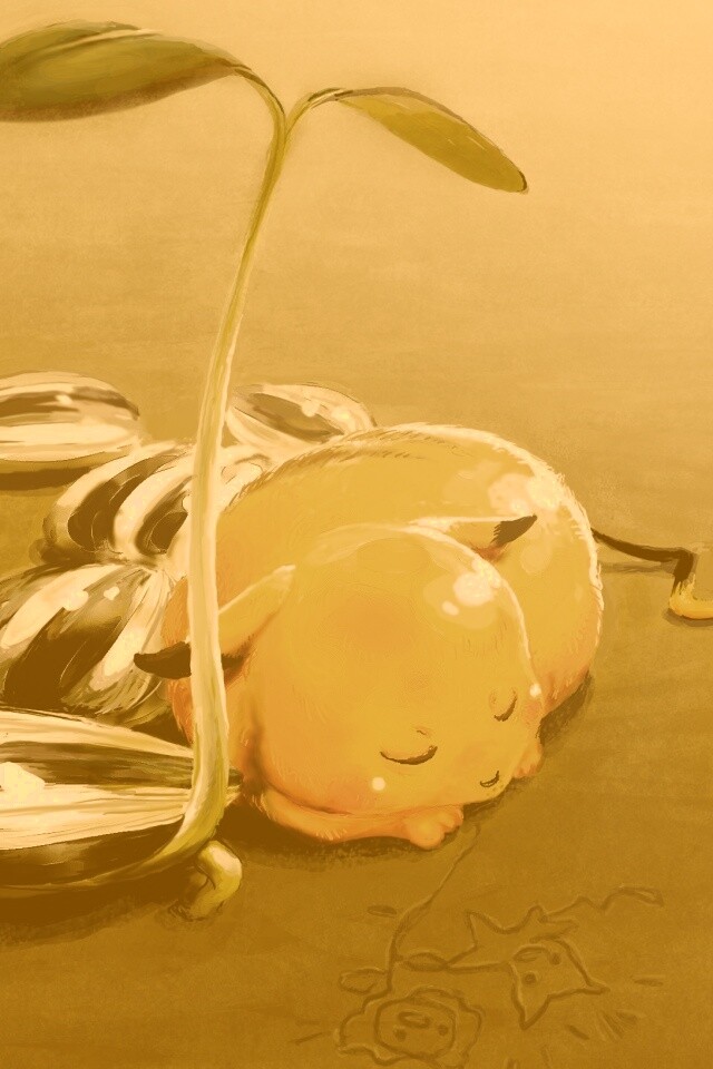 Пикачу отдыхает обои