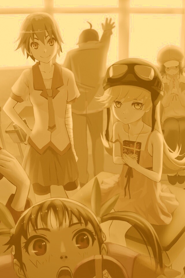 Девушки из Bakemonogatari обои