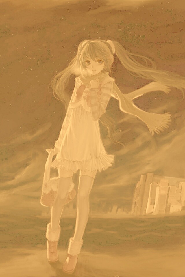 Девочка уходит из города обои