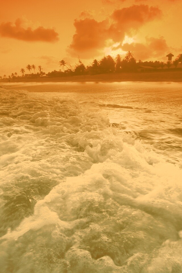 Огненный пляж обои