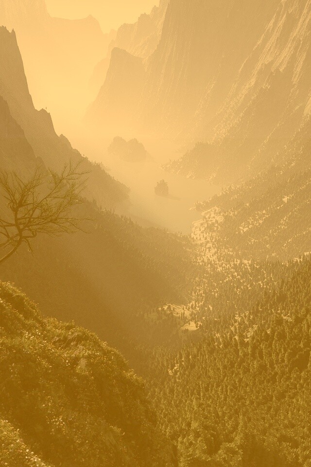 Озеро на перевале обои