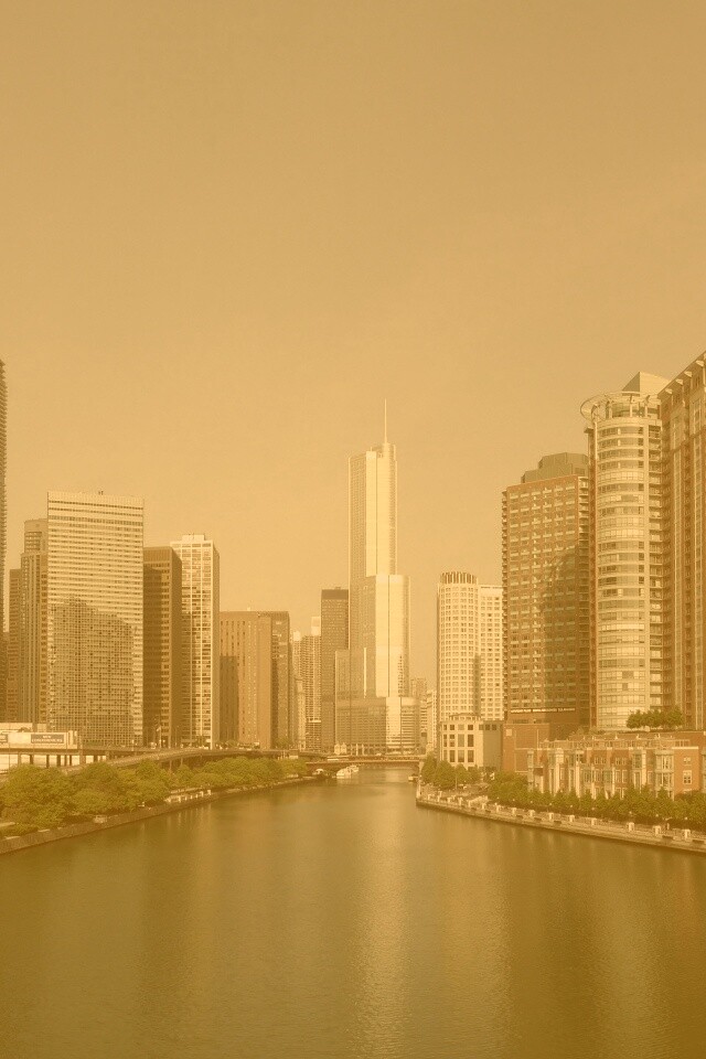 Вид на Чикаго обои