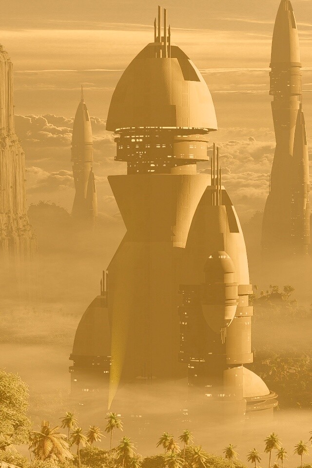 Город будущего обои