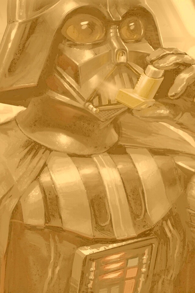 Дарт Вейдер с ингалятором обои