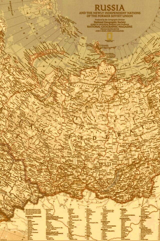 Карта России обои