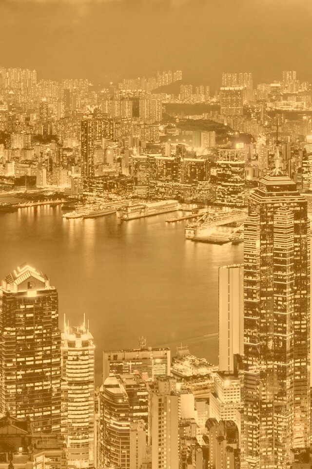 Небоскребы ночью обои