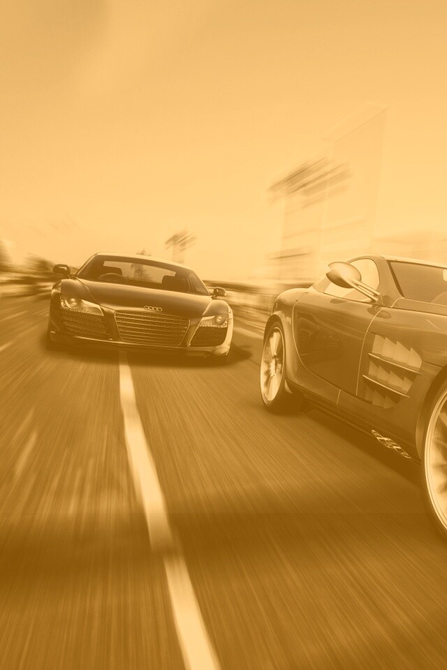 Гонка Ауди и Мерседеса обои