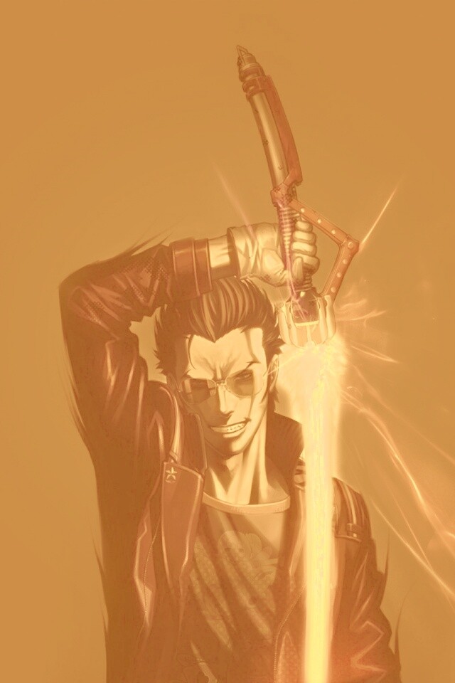 Мужик с зверским световым мечом обои