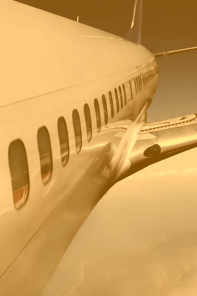 Вид на борт самолёта обои