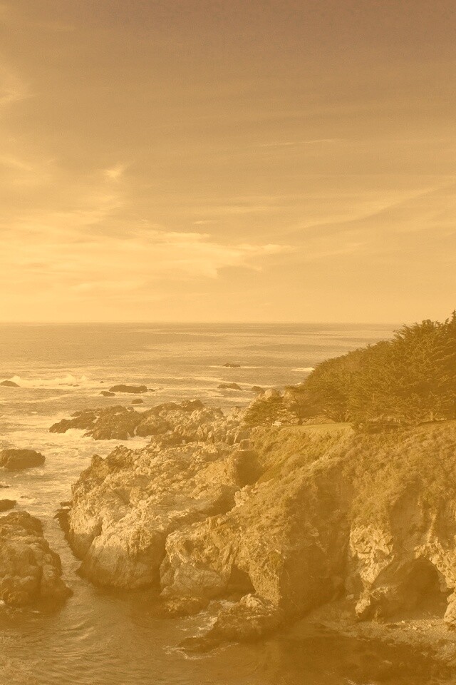 Скалистый берег обои