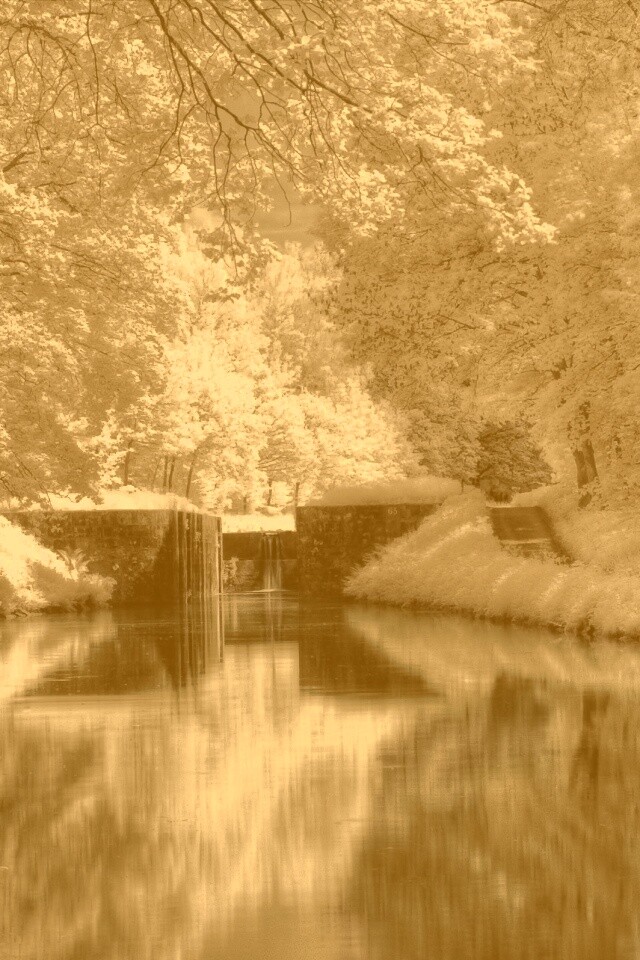 Замёрзжий канал обои