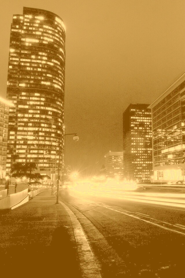 Ночные огни мегаполиса обои