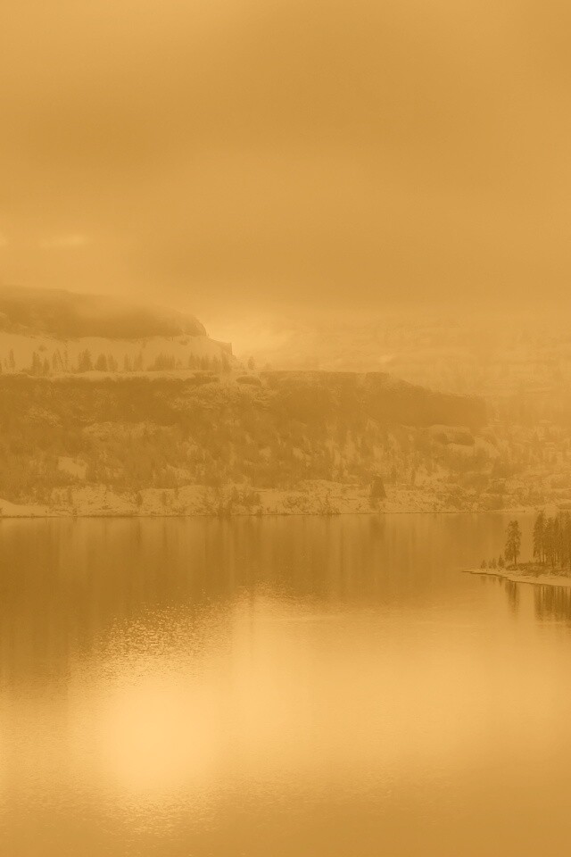 Озеро зимой обои