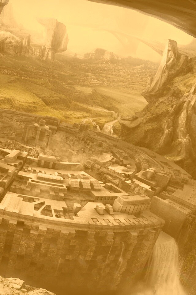 Город в скалах обои