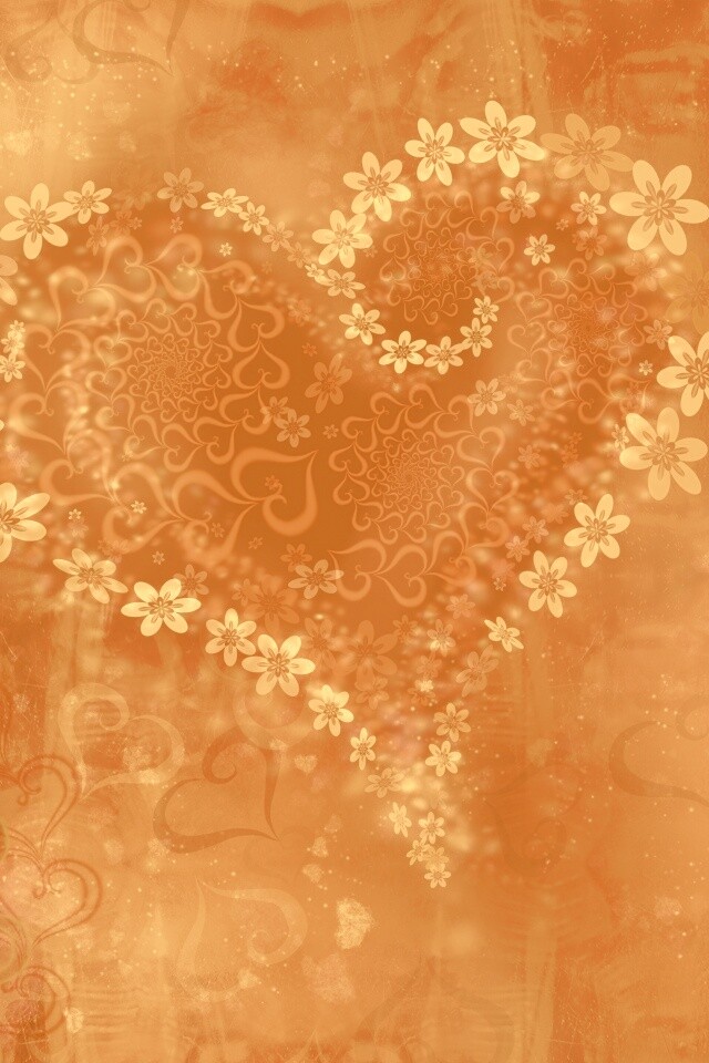 Цветочное сердце обои