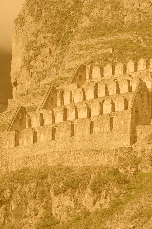 Руины в скалах Перу обои