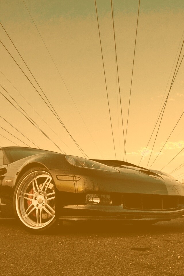 Чёрное авто обои