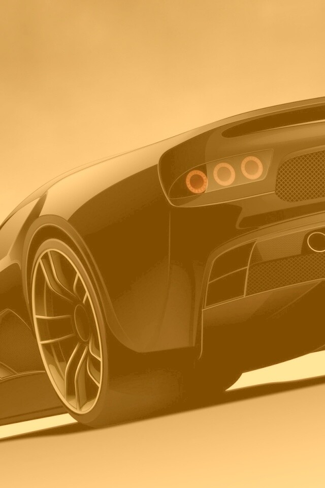 Красивый чёрный спорткар обои