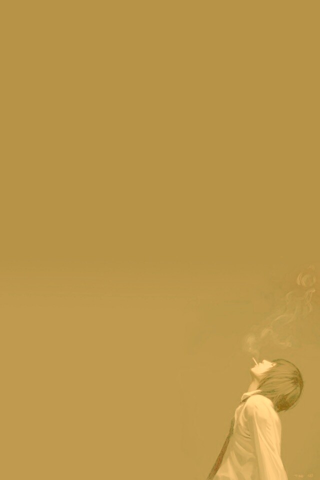 Курящий в углу обои