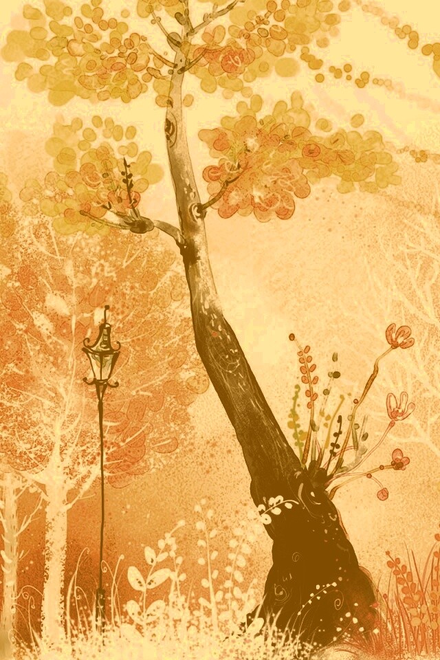 Фонари в парке обои