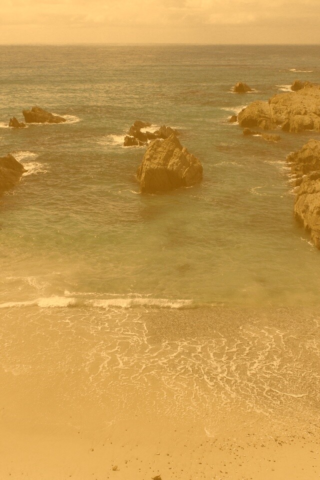 Каменистая бухта обои