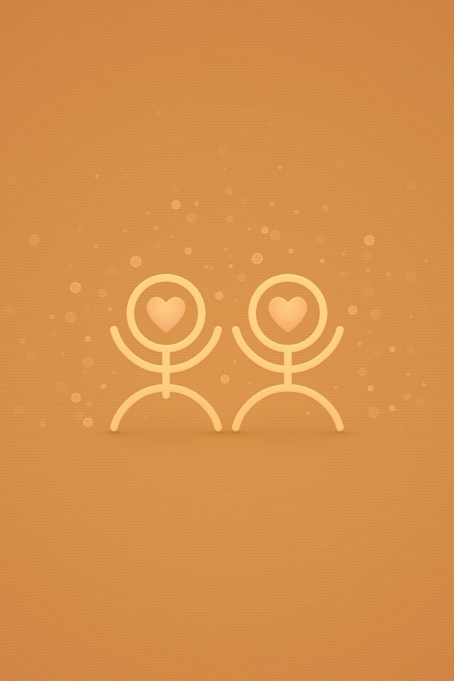 Влюблённые человечки обои