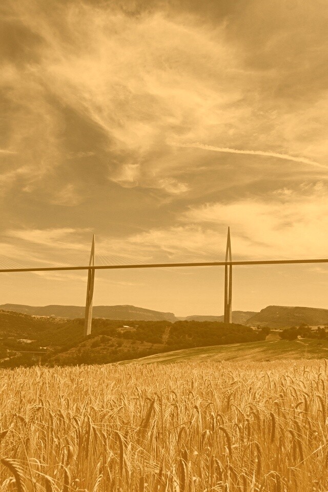 Мост над долиной обои