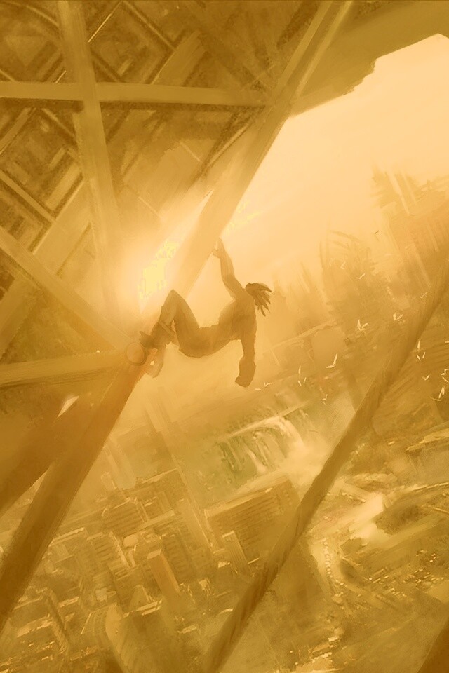 Мутант в постапокалиптическом городе обои