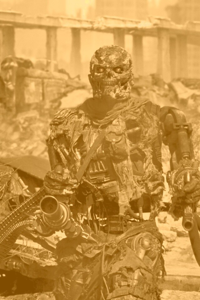 Терминатор на развалинах обои