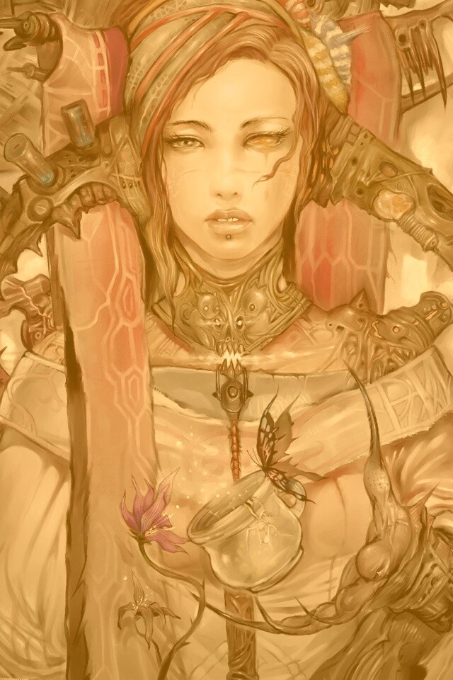 Странная девушка обои