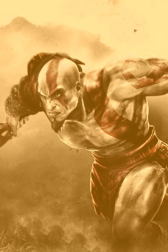 Герой игры God of War обои