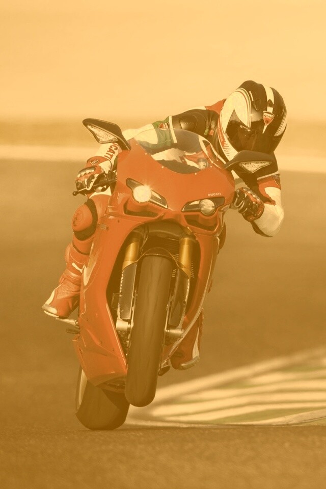 Мотоциклист на заднем колесе обои