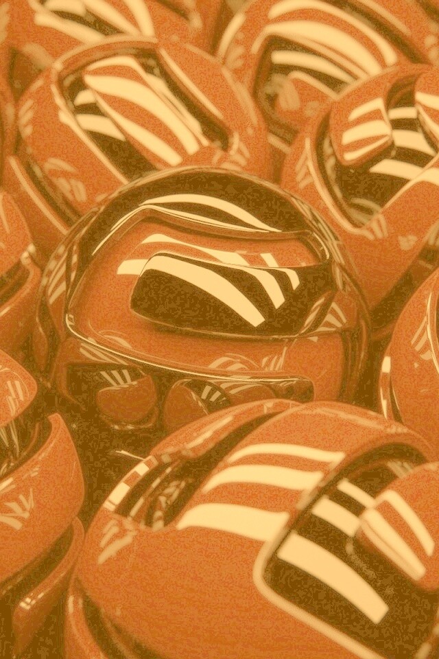 Красные объемные шарики обои