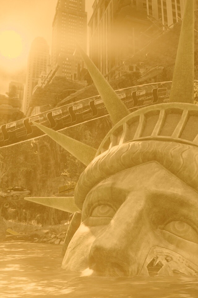 Руины статуи свободы в Crysis обои