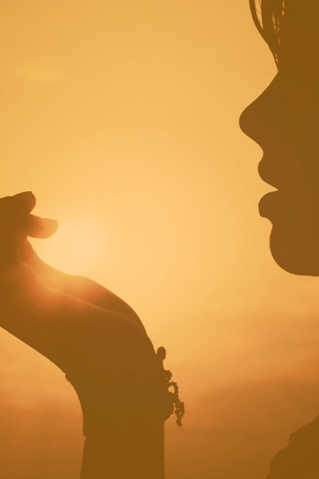 Солнце в ладони обои