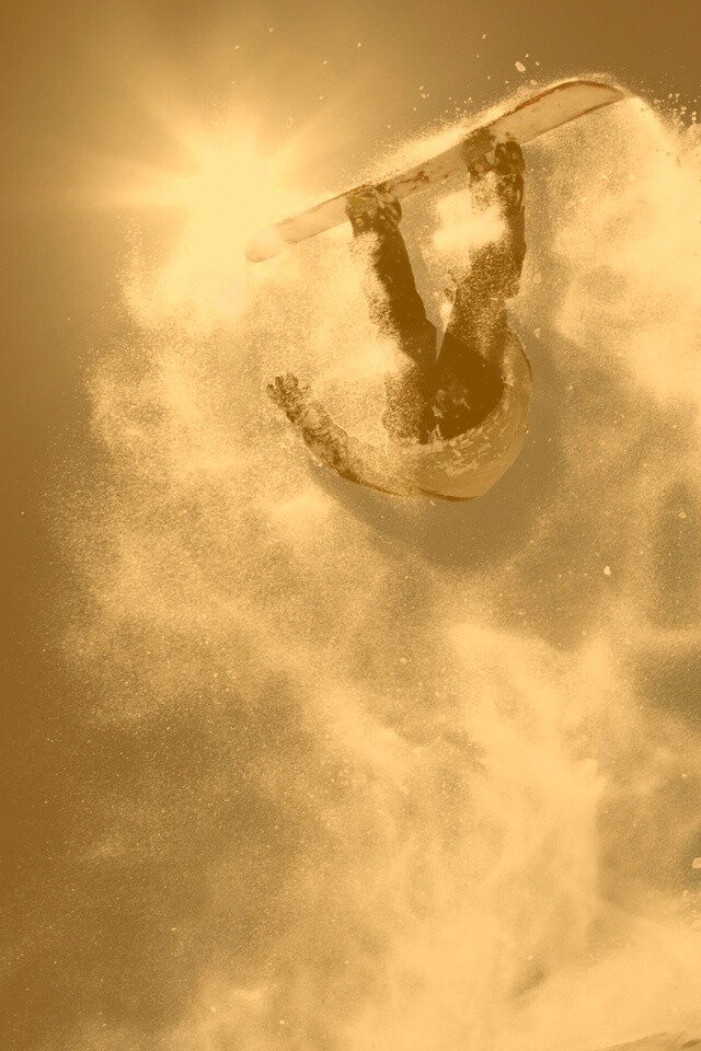 Прыжок на сноуборде обои