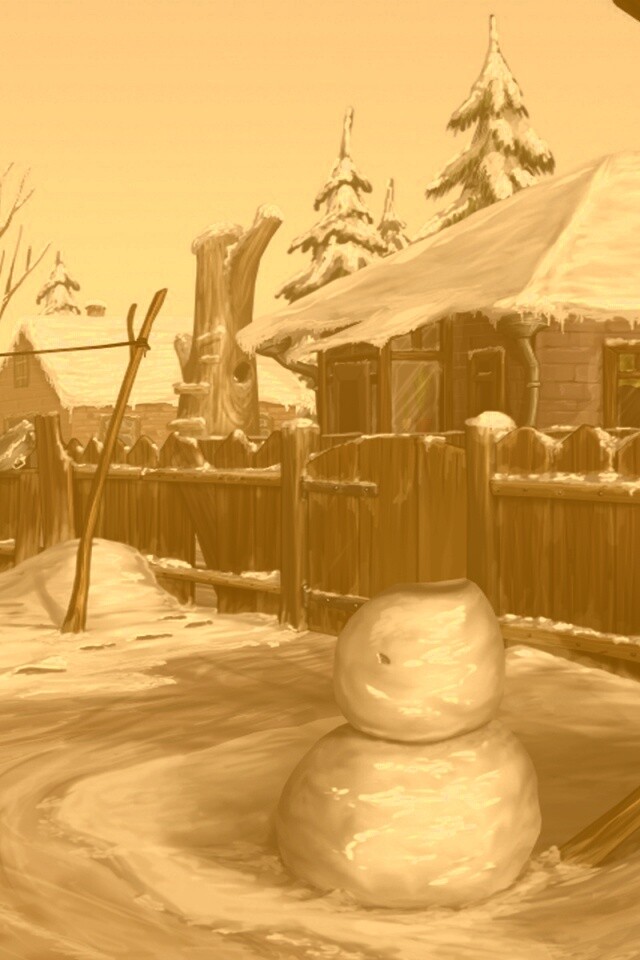 Снеговик обои